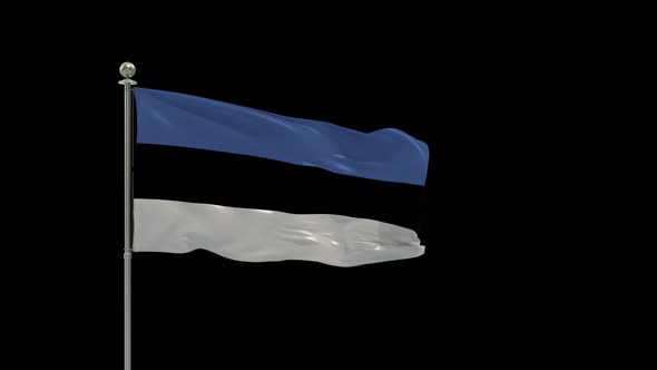 Estonia Looping Of The Waving Flag Pole With Alpha