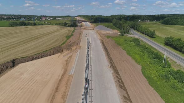 Highway Construction Aerial View