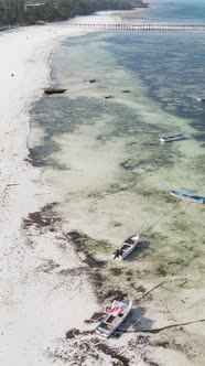 Beach on the Coast of Zanzibar Island Tanzania