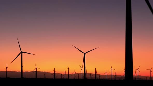 Wind turbines in Southern California near Palm Springs