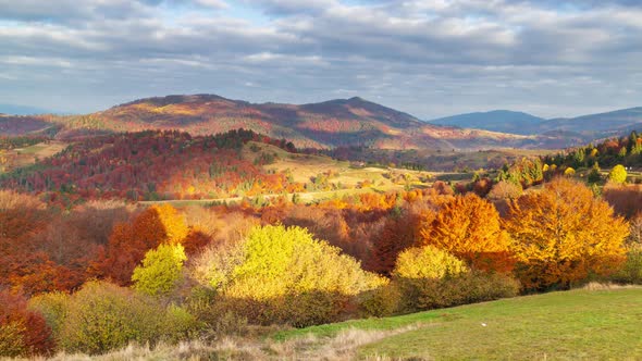 Autumn Sunset Valley