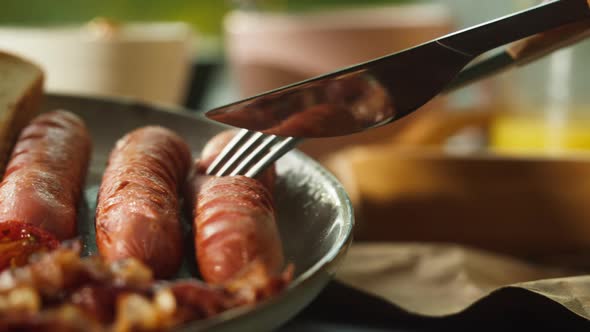 Traditional Full English Breakfast Closeup