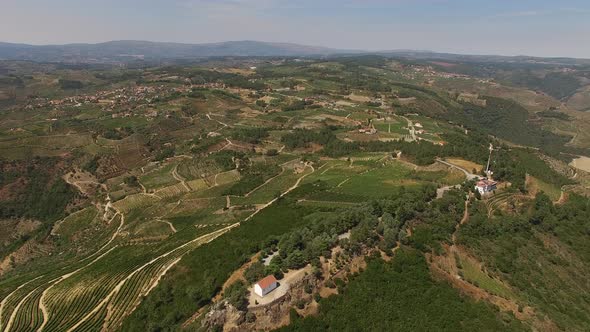 Douro Valley Hills Aerial View