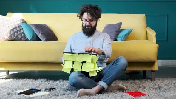 Man Buys Products Online the Shopping Box Immediately Falls Into His Hands