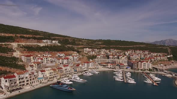 Marina Village Embankment with Moored Yachts