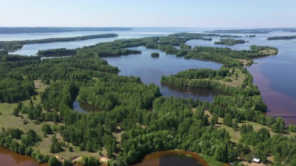 Islands on the Volga, Aerial View