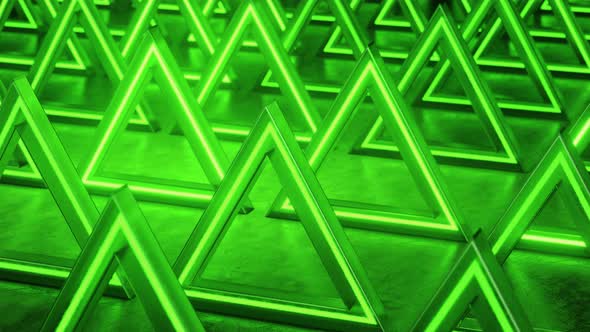 Green triangular abstract background