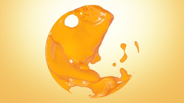 Orange Juice Sphere Splash