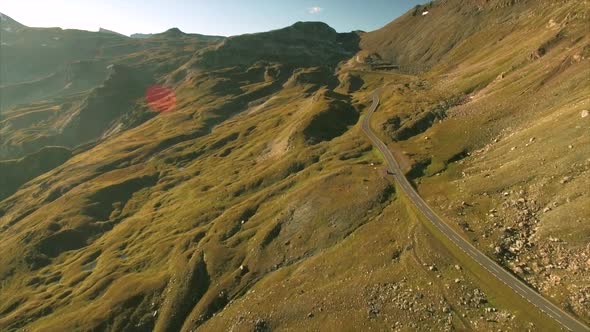 Grossglockner mountain pass in the Alps