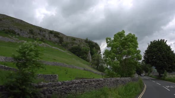 A green rural scenic country road.