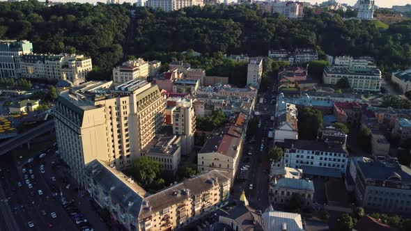 Panorama of the historical district of Kyiv - Podil