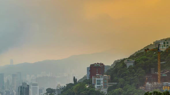 The Famous View of Hong Kong From Victoria Peak Timelapse