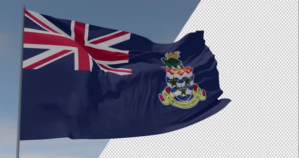 flag Cayman islands patriotism national freedom, seamless loop, alpha channel