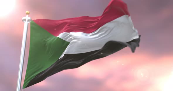 Flag of Sudan at Sunset alt