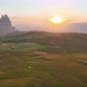 Sunrise in the Dolomites mountains with fog and mist. - VideoHive Item for Sale