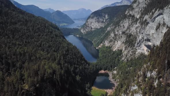 Aerial of Toplitzsee Lake, Austria