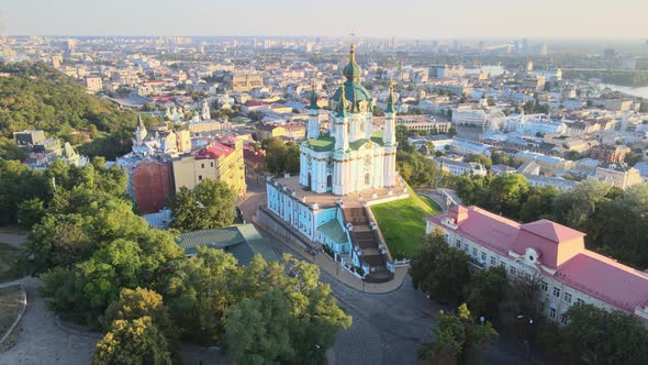 St. Andrew's Church in the Morning. Kyiv, Ukraine