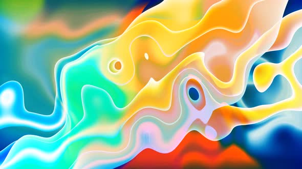 colorful glowing Flowing Liquid Waves motion background