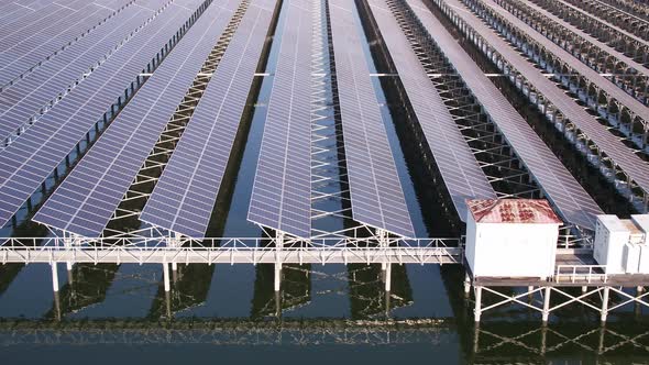 Solar power station in montain