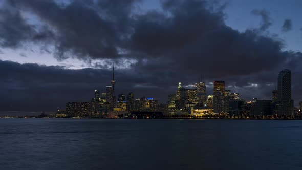 City Skyline Storm in Toronto, Ontario Canada