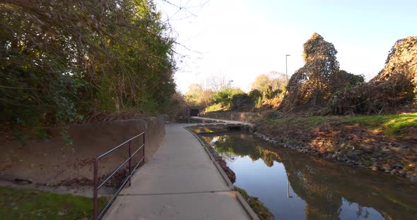 Little Sugar Creek Crossing Pathway Motion Footage