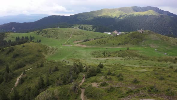 Mountain Route With People