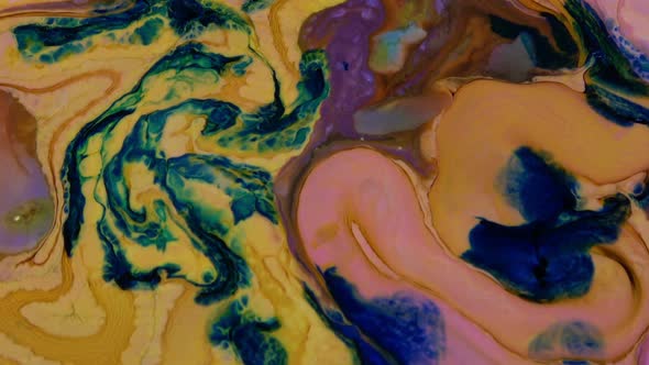 Psychedelic Colour Paint  Spreading Swirling 26