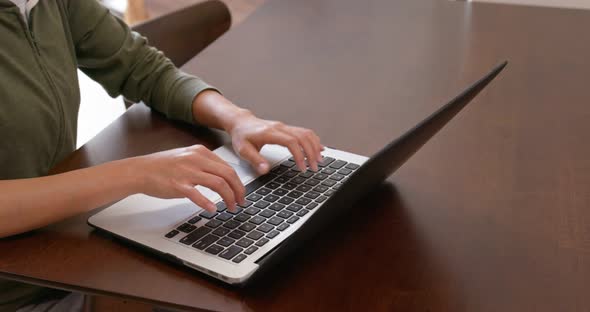 Woman work on computer