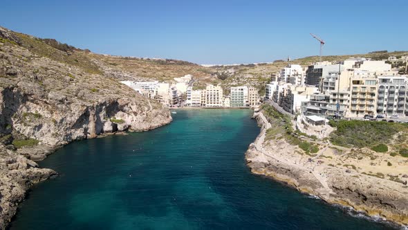 Aerial View of Beautiful Cliffs of Xlendi Gozo