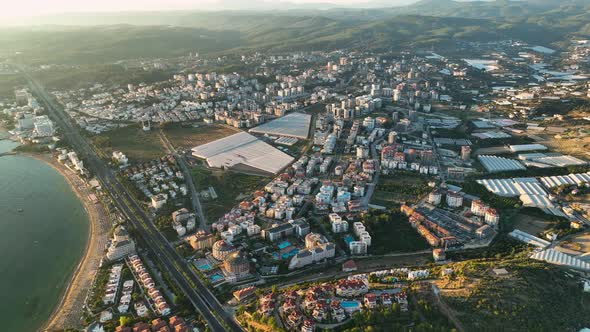 Hotels filmed on a drone Turkey Alanya Avsallar 4 K