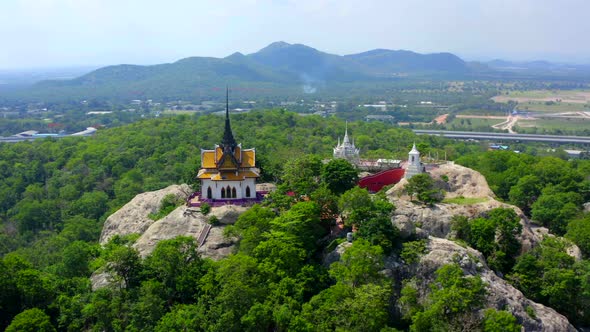 Aerial View of Wat Phra Phutthachai in Saraburi Thailand