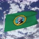 Washington Flag With Sky 4k - VideoHive Item for Sale