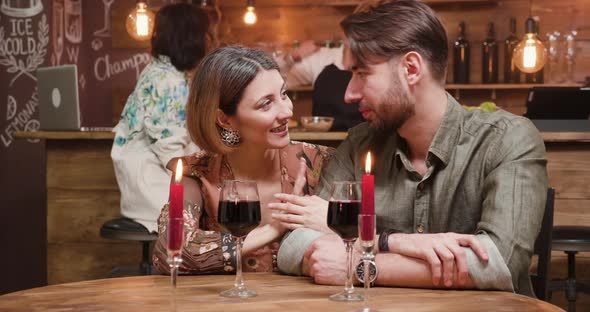 A Young Couple Enjoying Each Others Company on a Romantic Date