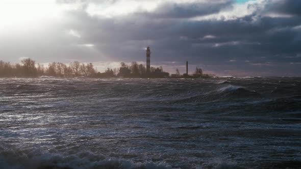 Stormy Weather By the Sea in Riga Latvia