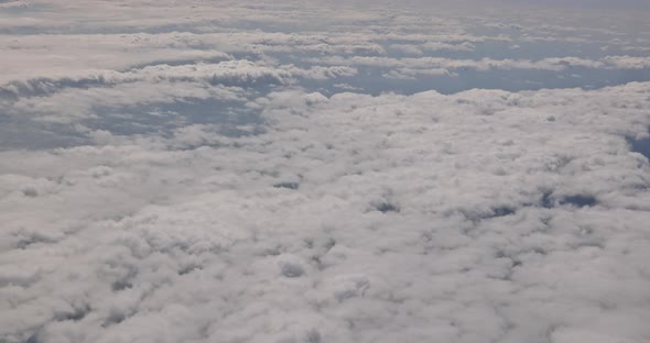 Beautiful Sunset Sky Above Clouds with Dramatic Light