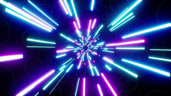 VJ Neon Light Beam Disco Background Loop 4K