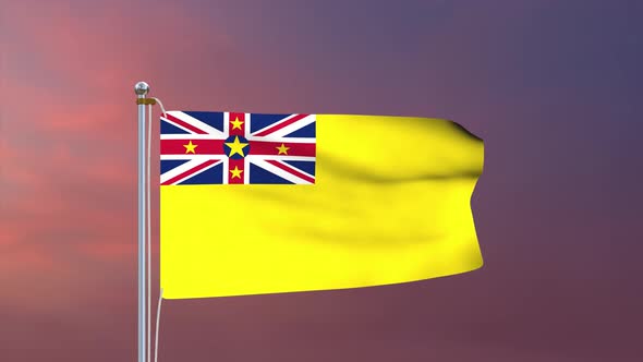 Niue Flag 4k