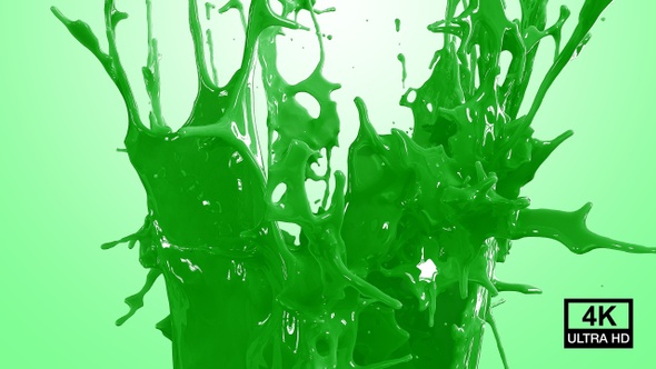 Green Color Crown Splash 4K alt