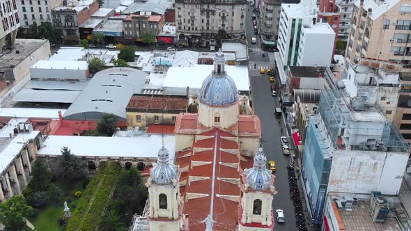 Basilica of Merced, Catholic Church (Cordoba, Argentina) aerial view
