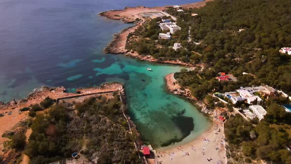 Cala Gracio and Cala Gracioneta beaches in Ibiza, Spain