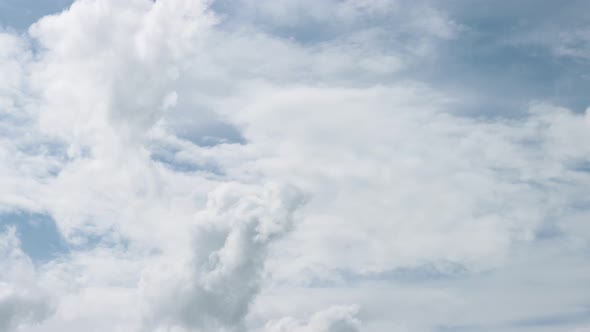 Time-lapse, clouds in the sky. Cloudy weather.