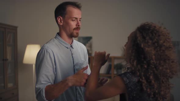 Wife Slapping Husband In Face