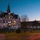 Start of Christmas Light on Limoges Town Hall at Sunset Blue Hour Timelapse - VideoHive Item for Sale