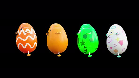 29 Easter Day Eggs Dancing 4K