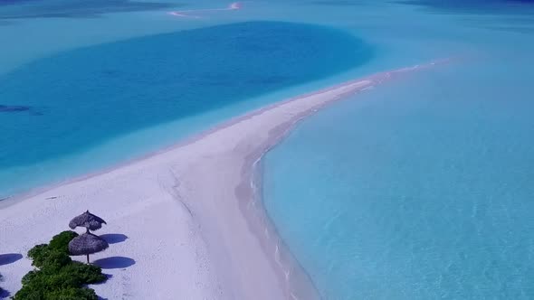 Aerial landscape of sea view beach wildlife by blue sea and sand background