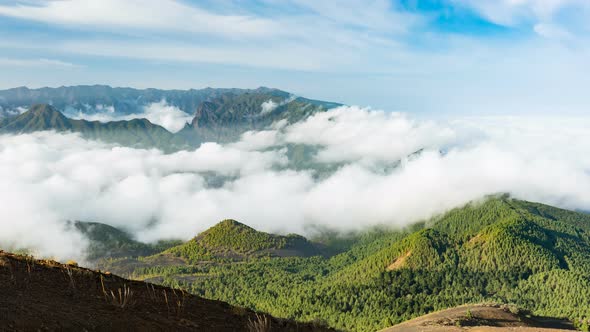 La Palma Volcano Landscape Timelapse, Spain in 4K