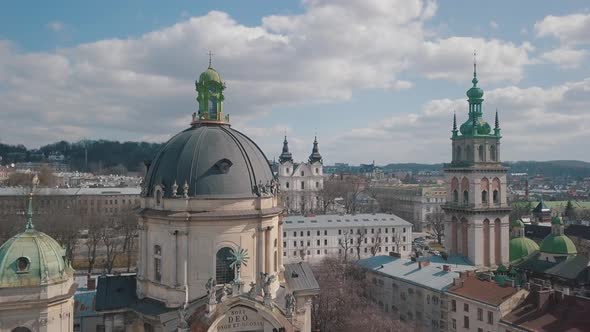 Aerial City Lviv Ukraine