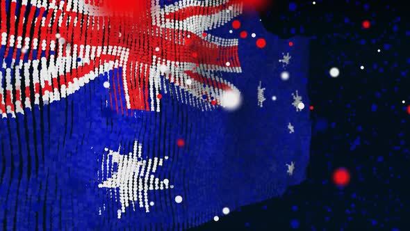 Australian Flag Particle Animation