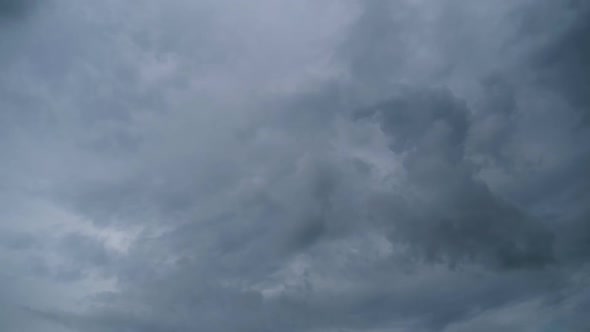 Storm Clouds Are Moving in Sky, Timelapse.