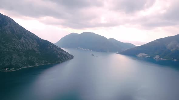 Drone Fly Above Boka Overcast Weather